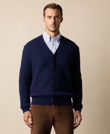 Brooks Brothers Shetland Wool Cardigan Navy