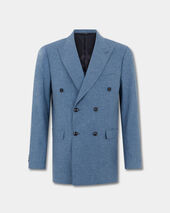 Brooks Brothers Double Breasted Tropical Virgin Wool Blazer Denim