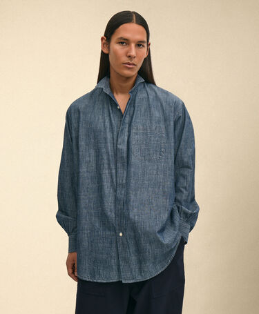 Brooks Brothers Brooks Brothers x Engineered Garments - Oversize-Hemd mit Kragenflügeln Blau