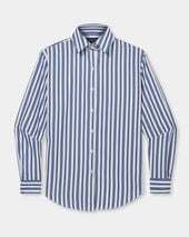Brooks Brothers Relaxed Striped Cotton Shirt Blue