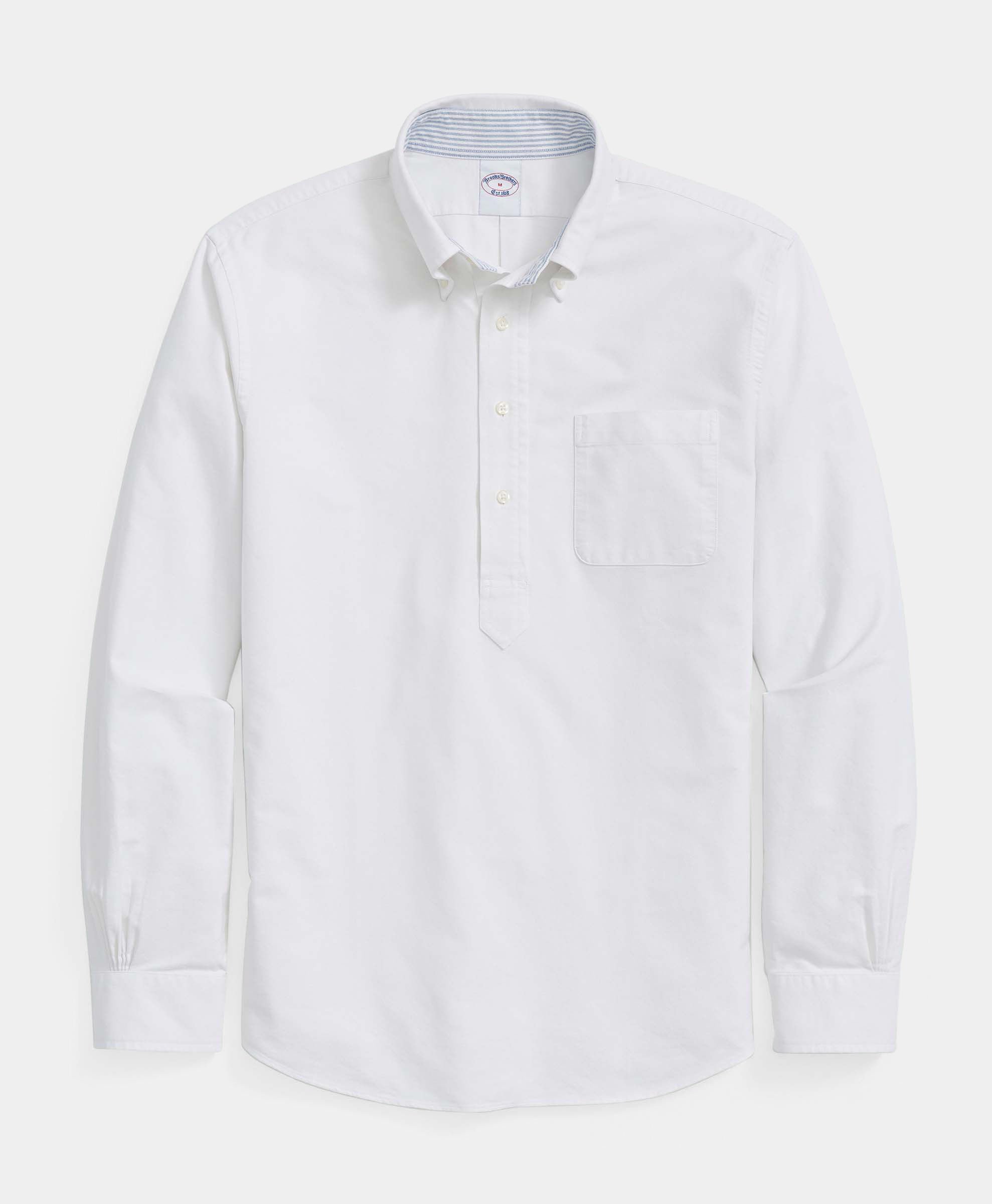 Camicia Regular Fit in Oxford lavato con Collo Button Down