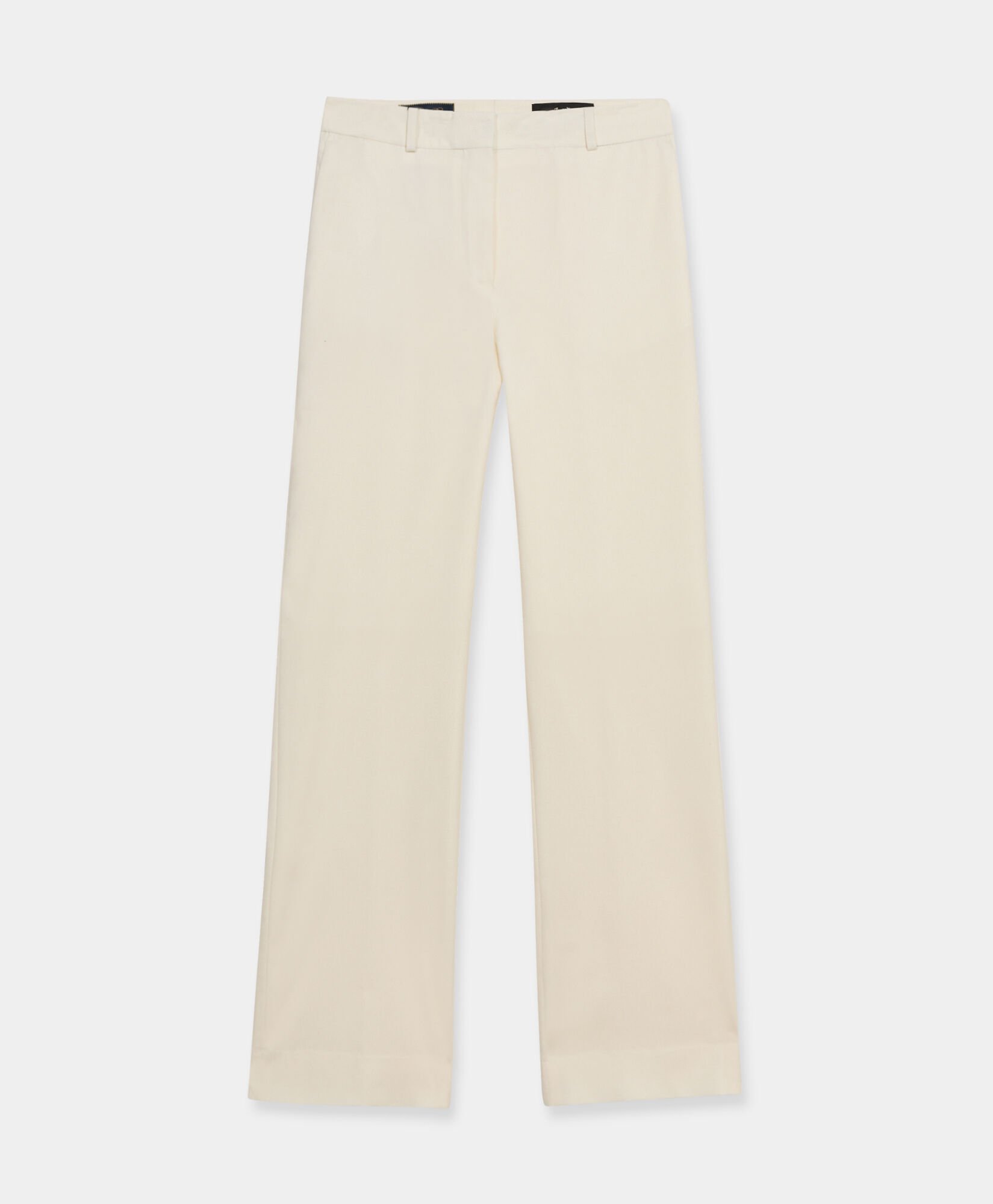 Straight Wool Blend Trousers