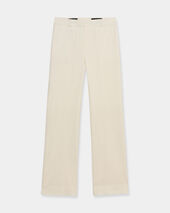 Brooks Brothers Straight Wool Blend Trousers Milk
