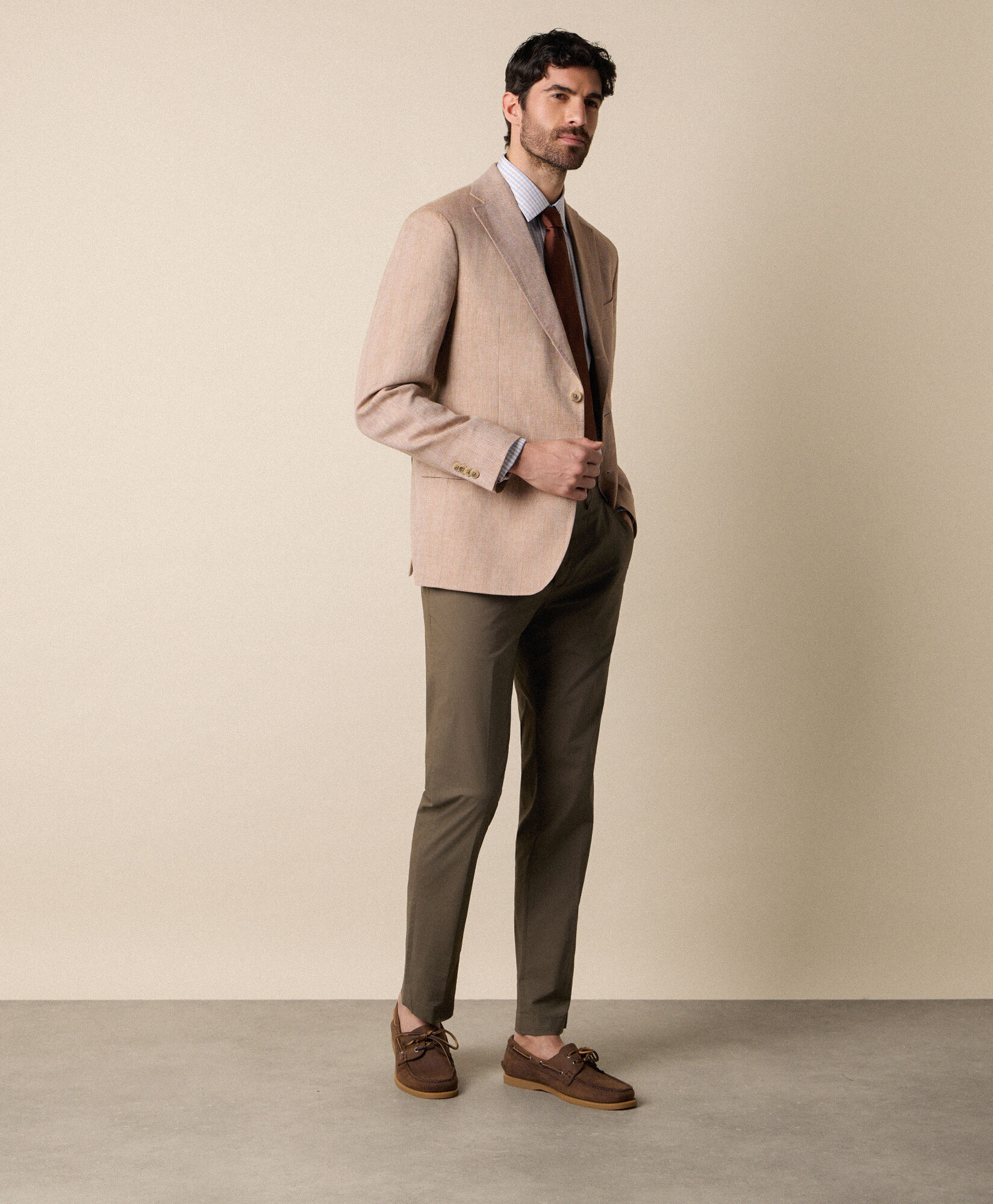 Herringbone Linen Wool Blazer
