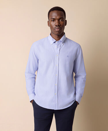 Brooks Brothers Koszula Oxford Regular Fit z Kołnierzykiem Button-Down Niebieski
