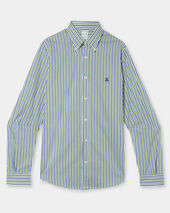Brooks Brothers Slim Fit Shirt with Button Down Collar Basil