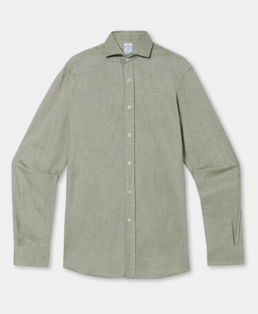 Brooks Brothers Slim Fit Shirt with Spread Collar Sage