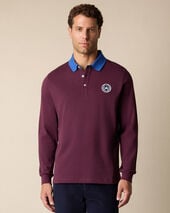 Brooks Brothers Cotton Polo with Logo Shield Burgundy