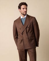 Brooks Brothers Zweireihiger Blazer aus Schurwolle Performance Twill Rost