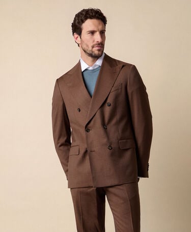 Brooks Brothers Double Breasted Performance Twill Virgin Wool Blazer Rust