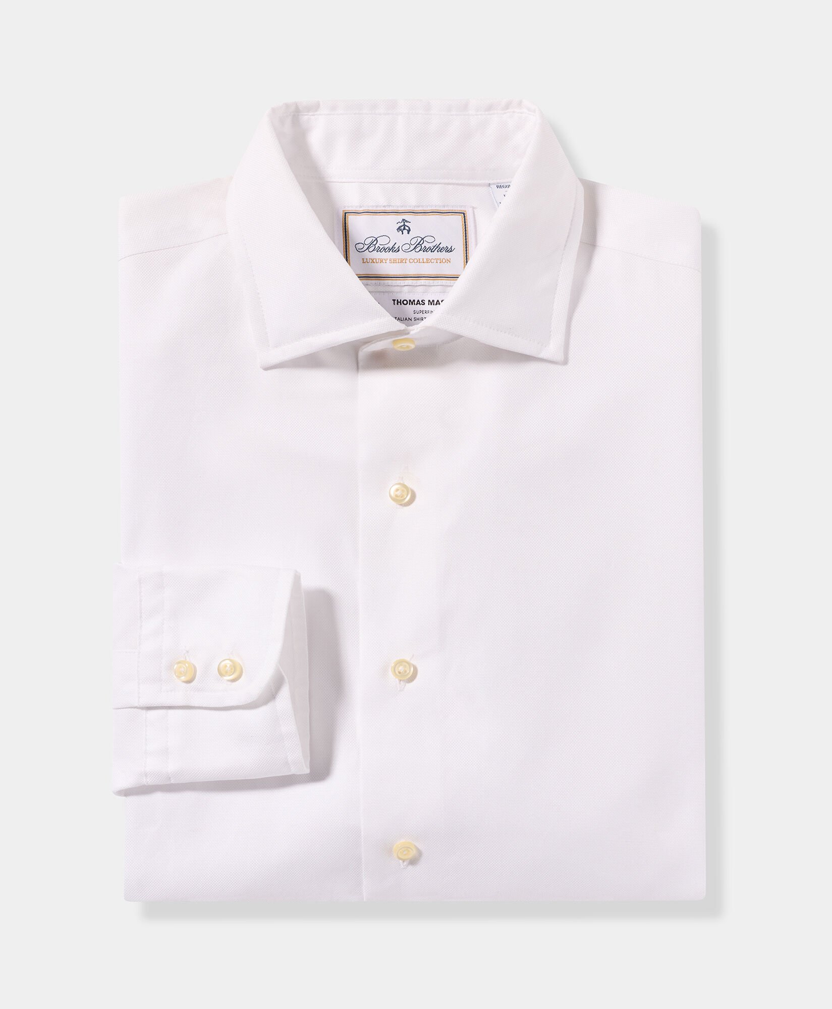 Thomas Mason Regular Fit Shirt with English Spread Collar