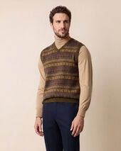 Brooks Brothers Fair Isle Lambswool Sweater Vest Olive Brooks Brothers Fair Isle Lambswool Sweater Vest Olive