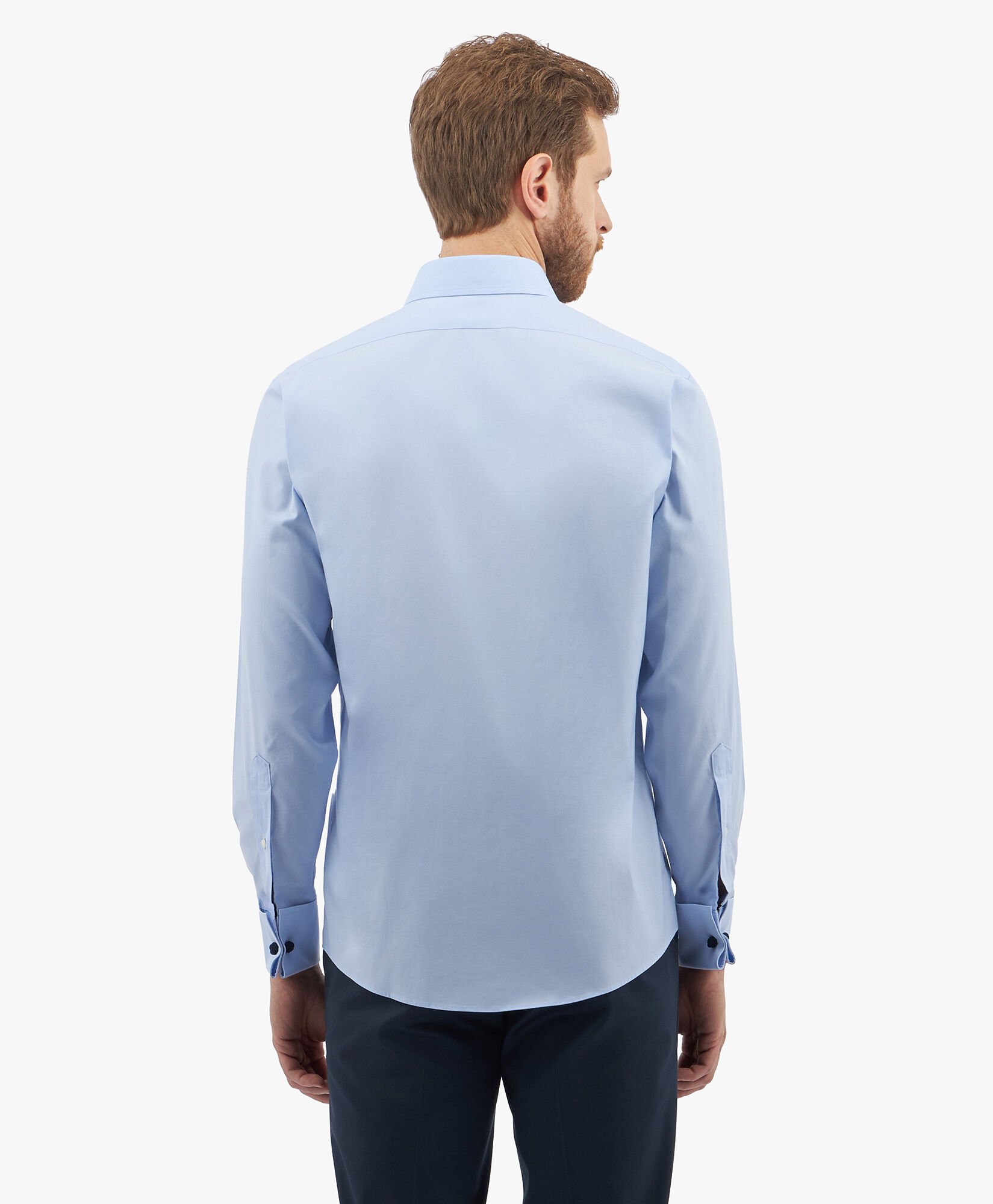 Regular Fit Non-Iron Stretch Oxford Supima Shirt with Ainsley Collar