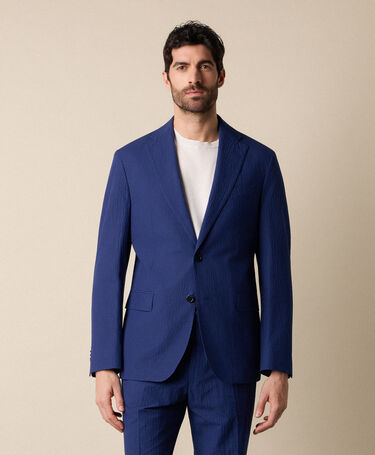 Brooks Brothers Blazer en seersucker Bleu