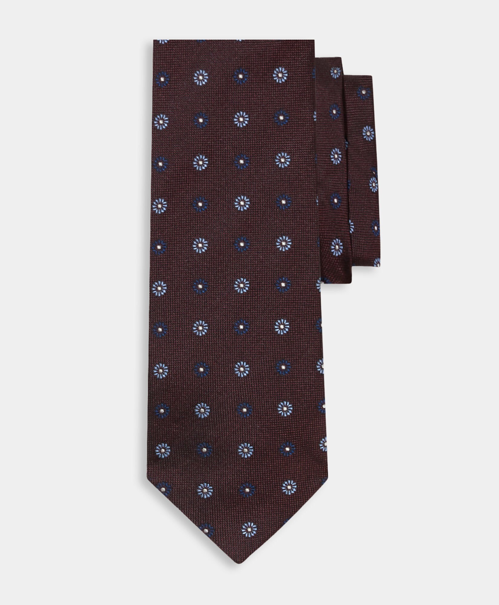 Corbata de Seda con Estampado de Microflores