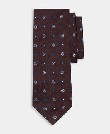 Brooks Brothers Micro Flower Silk Tie Burgundy