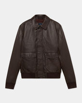 Brooks Brothers Leather Jacket Dark Brown