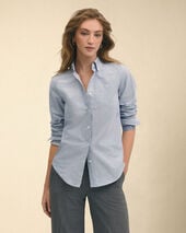 Brooks Brothers Classic Fit Oxford Shirt with Button Down Collar Blue