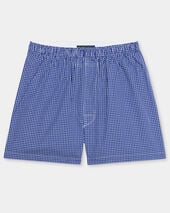 Brooks Brothers Micro Check Cotton Boxer Blue