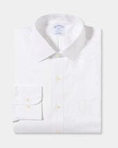 Brooks Brothers Regular Fit Non-Iron Oxford Pinpoint Shirt with Ainsley Collar White