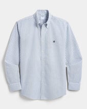 Brooks Brothers Regular Fit Non-Iron Shirt with Button Down Collar Navy Brooks Brothers Regular Fit Non-Iron Shirt with Button Down Collar Navy