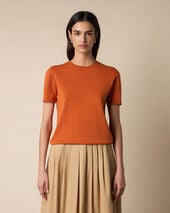 Brooks Brothers Cotton Knit Top Rust