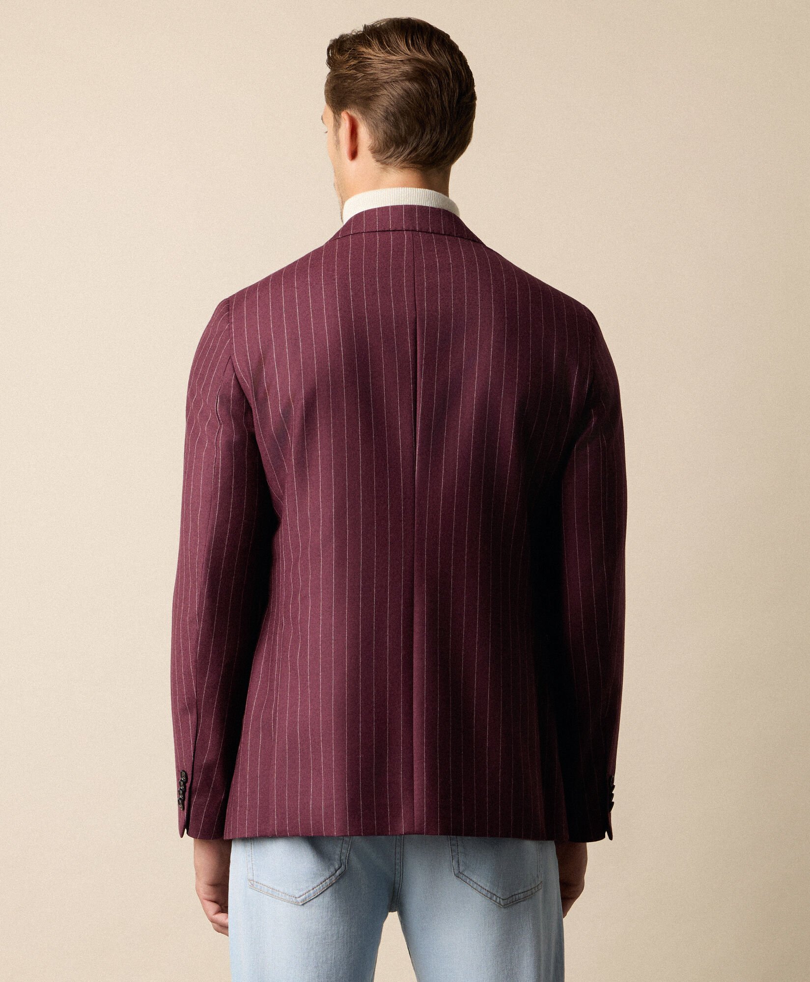 Pinstripe Virgin Wool Blazer