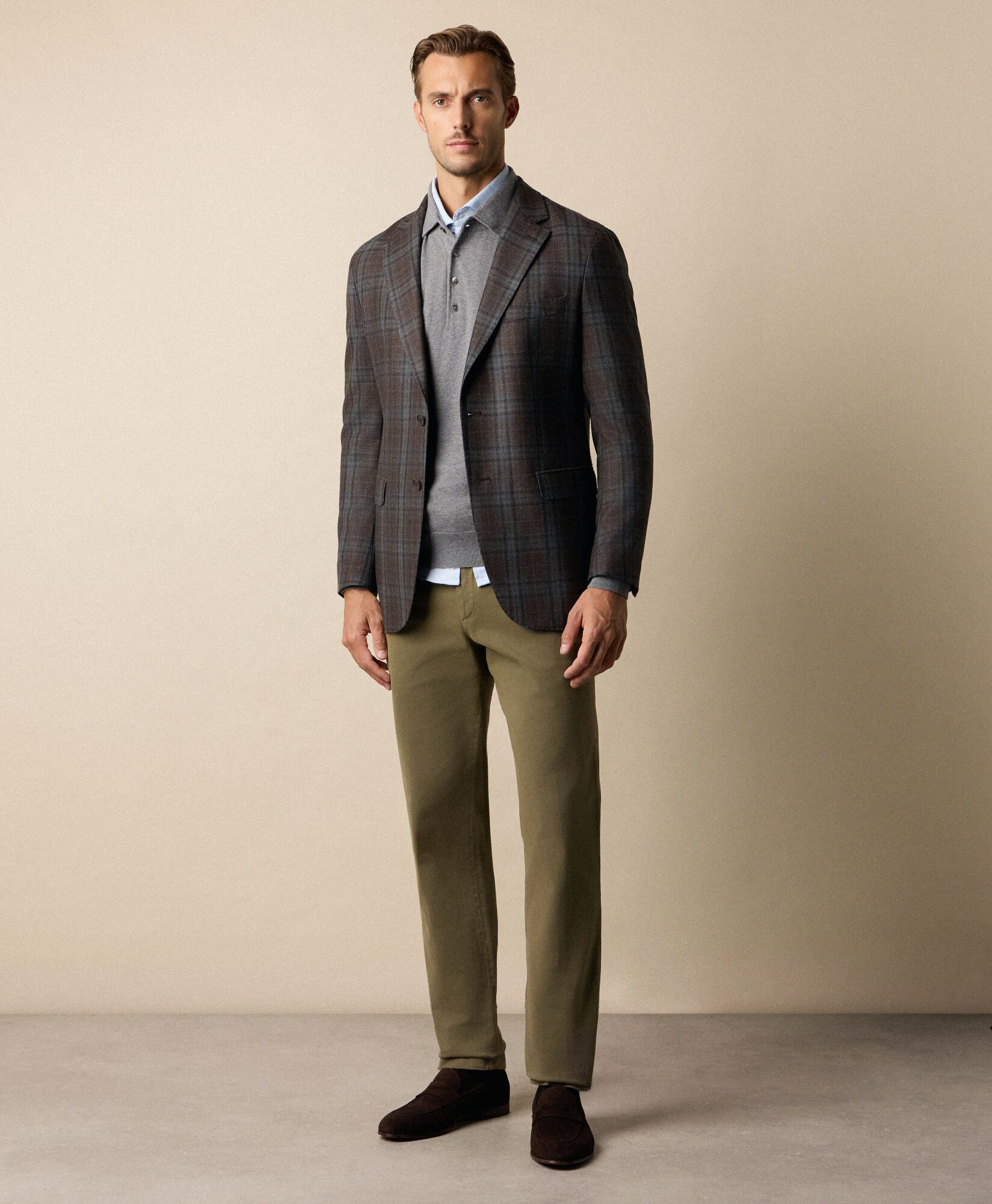 Checked Virgin Wool Blazer
