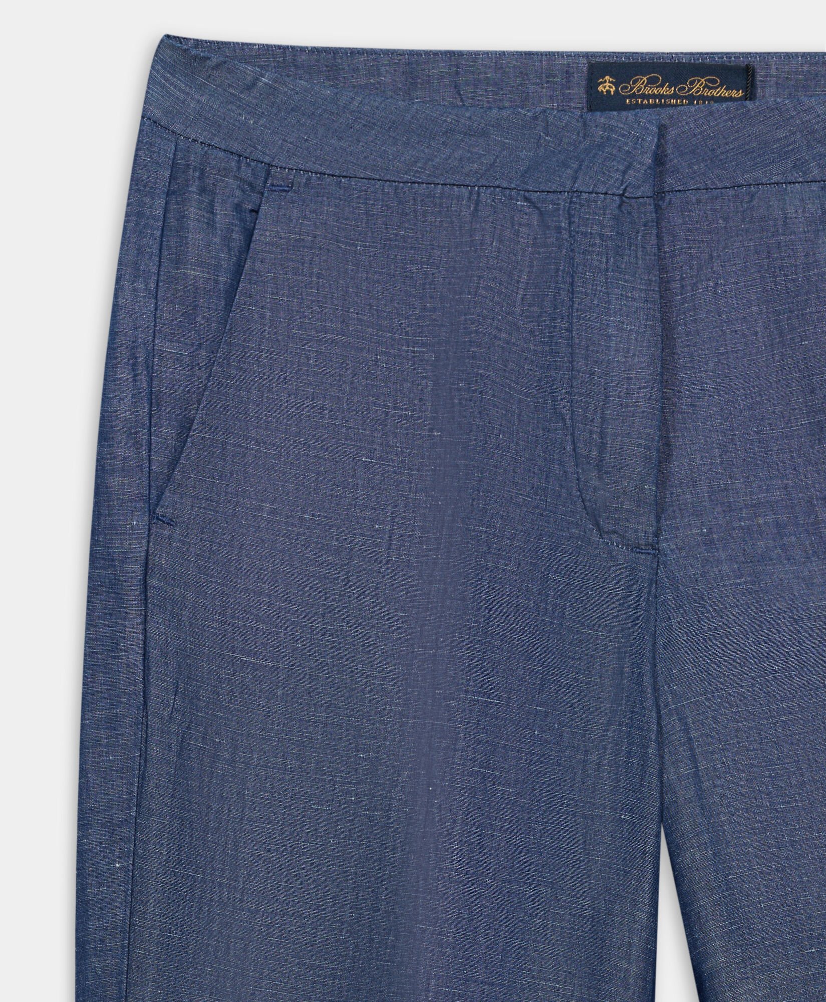 Straight Fit Cotton Linen Trousers