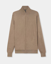 Brooks Brothers Full Zip Sweater Stone