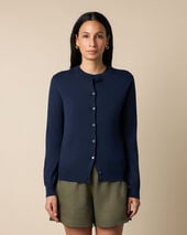 Brooks Brothers Cardigan in Cotone Blu Marino