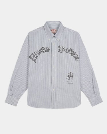 Brooks Brothers Brain Dead x Brooks Brothers California Embroidered Oxford Shirt Blue