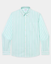 Brooks Brothers Chemise Friday Regular Fit en Popeline avec Col Button Down Bleu ciel