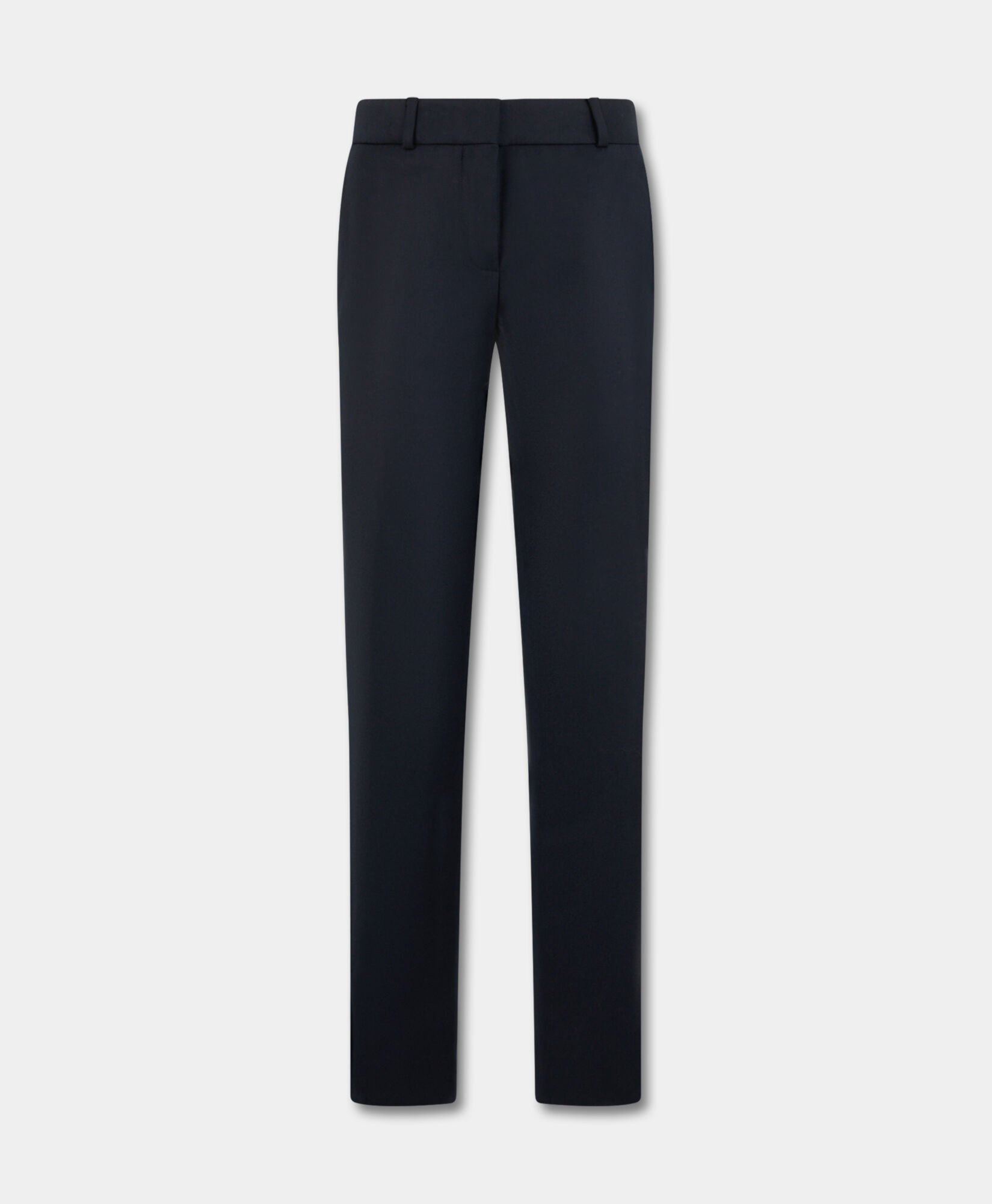 Cigarette Fit Flannel Virgin Wool Trousers