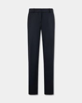 Brooks Brothers Cigarette Fit Flannel Virgin Wool Trousers Navy