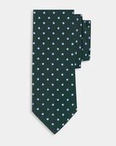 Brooks Brothers Polka Dot Silk Tie Green