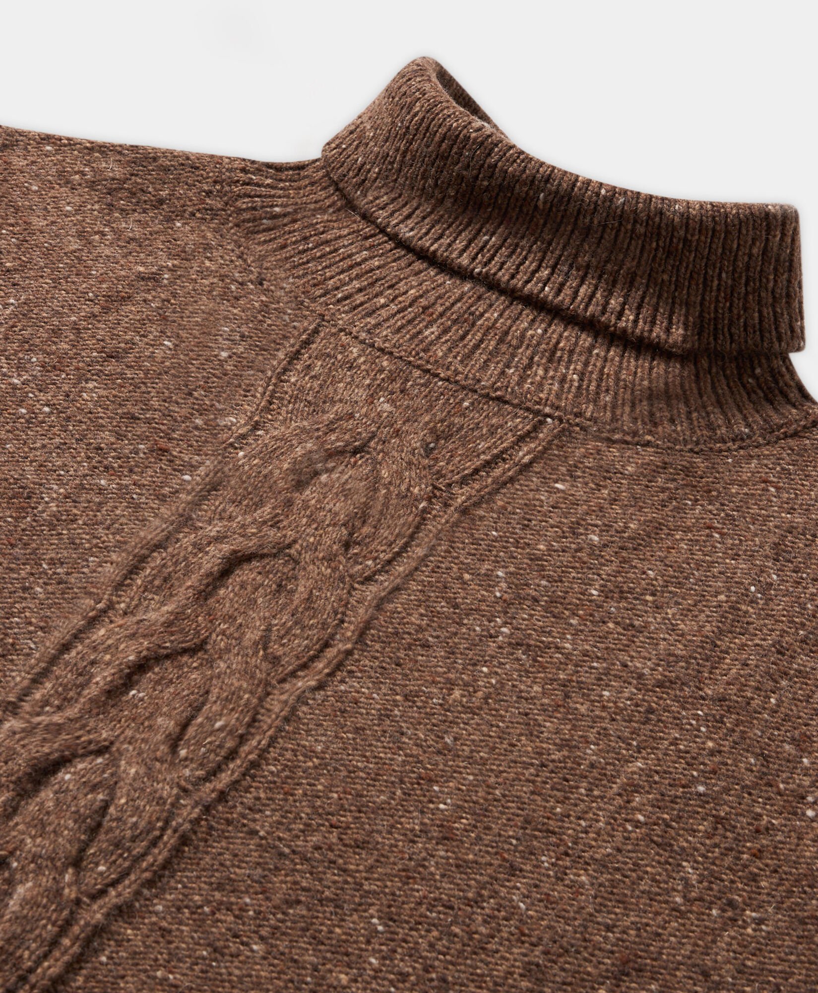 Rollkragenpullover aus Donegal-Wollmix