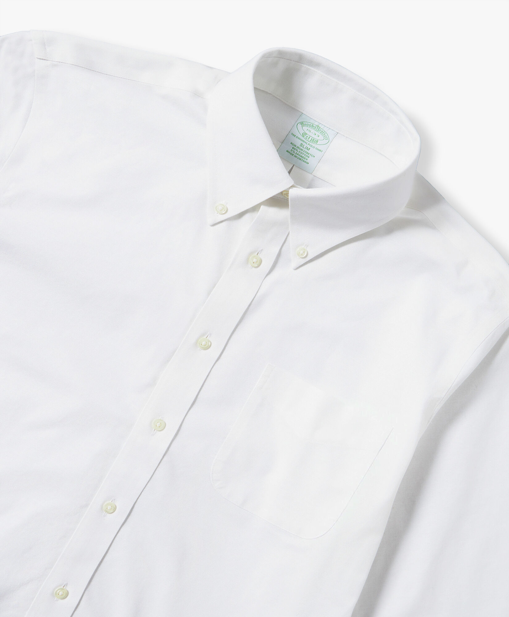 Slim Fit Non-Iron Cotton Shirt with Button Down Collar