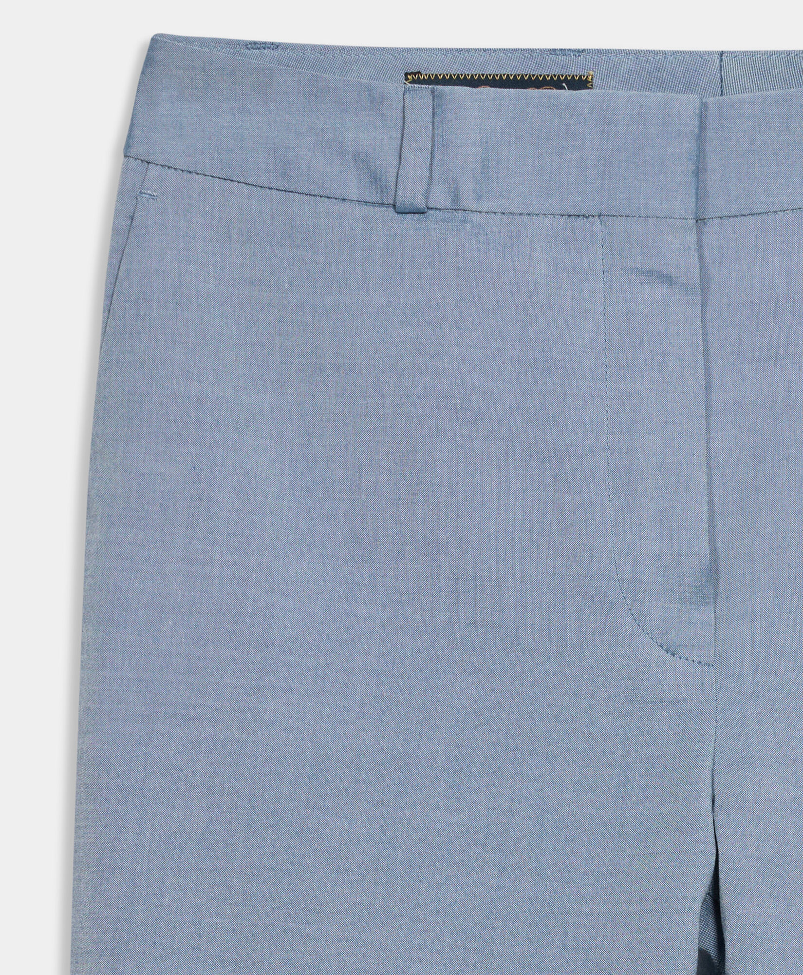 Straight Wool Blend Trousers