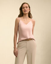 Brooks Brothers Top aus Seiden-Charmeuse Rosa