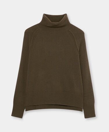 Brooks Brothers Cashmere Oversized Turtleneck Green