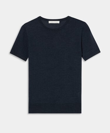Brooks Brothers Kurzarm-Strick Relaxed aus Merinowolle Dunkelblau