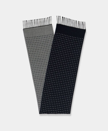 Brooks Brothers Gepunkteter Wollschal Marineblau