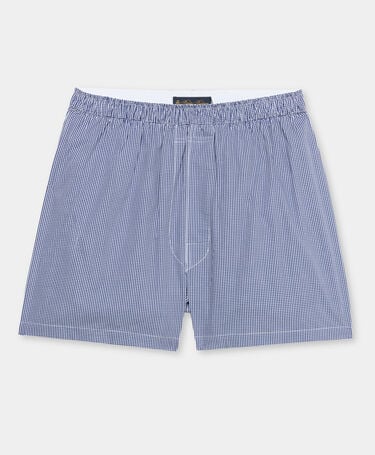 Brooks Brothers Micro Vichy Cotton Boxer Navy