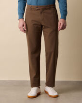 Brooks Brothers Chino Extensible avec Micro Motif Marron clair