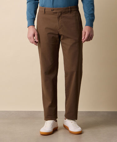 Brooks Brothers Chino Extensible avec Micro Motif Marron clair
