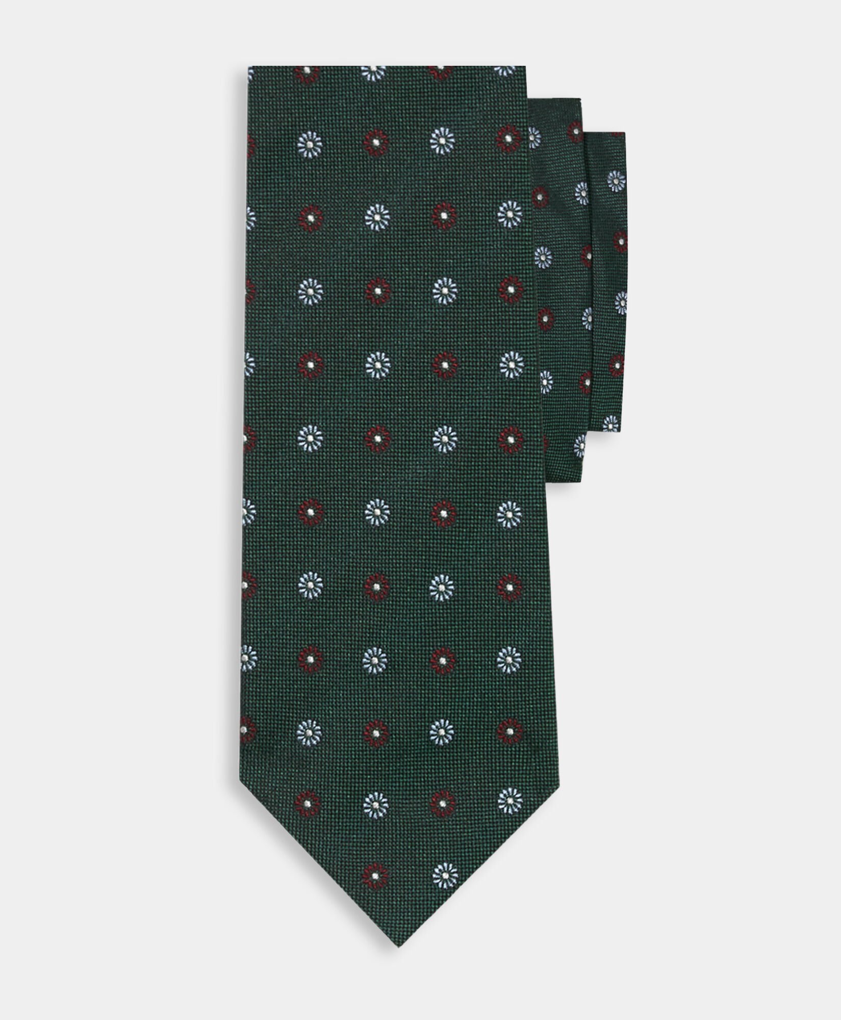 Corbata de Seda con Estampado de Microflores