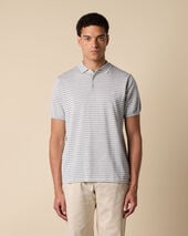 Brooks Brothers Striped Cotton Knit Polo Grey Brooks Brothers Striped Cotton Knit Polo Grey