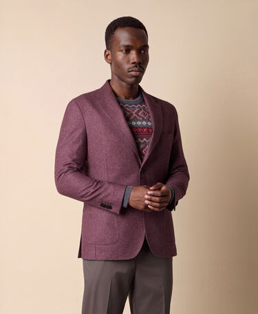 Brooks Brothers Blazer aus Melange-Wollmischung Lila