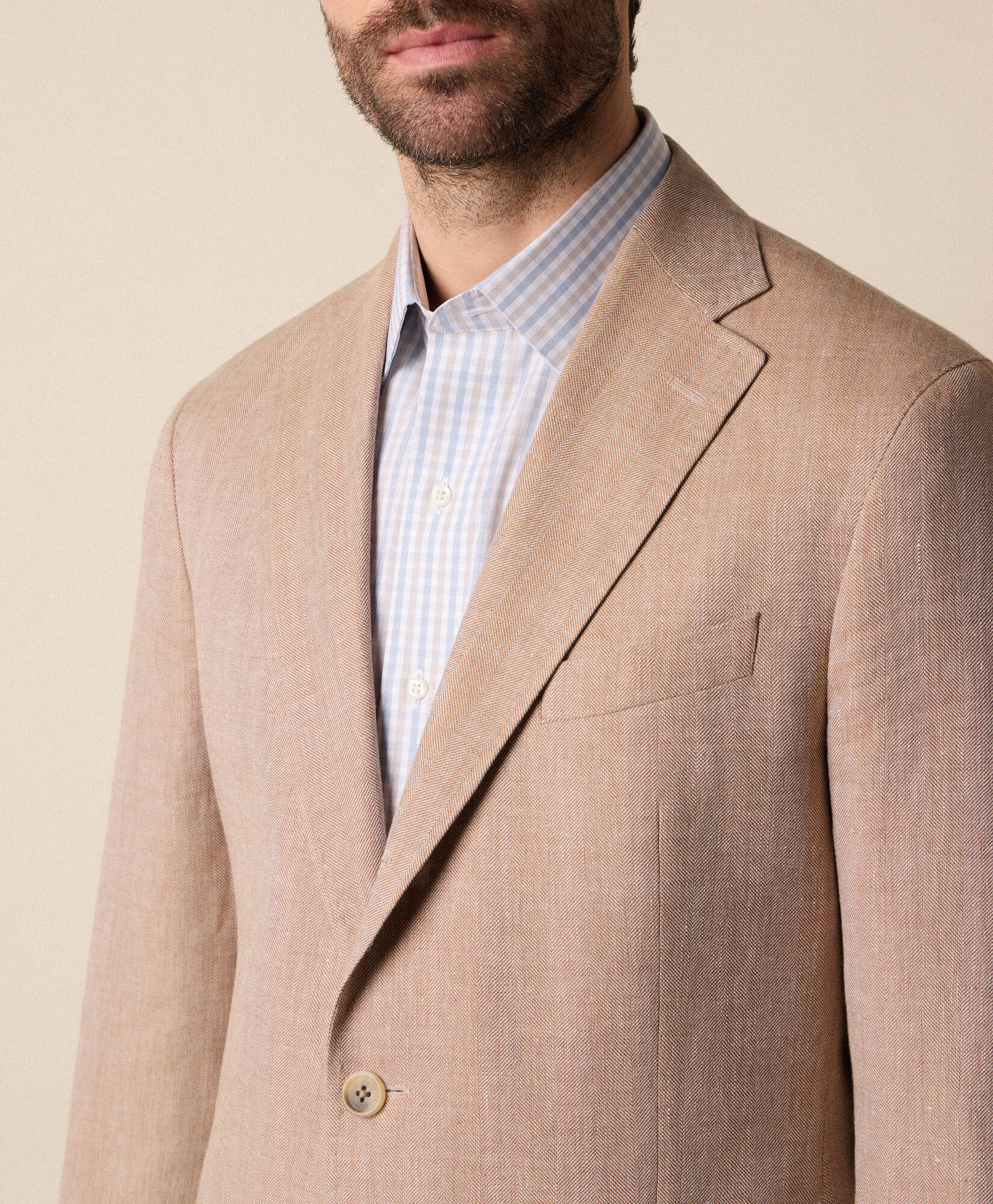 Herringbone Linen Wool Blazer